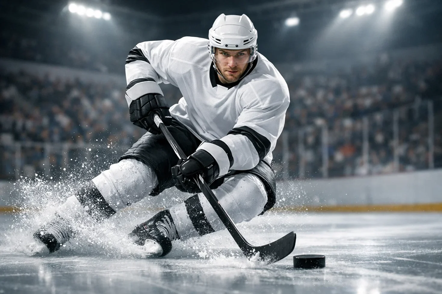 Eishockeyspieler in Aktion während eines NHL-Spiels